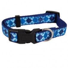 Aspen Pet  Medium Adjustable Dog Collar Blue Squares